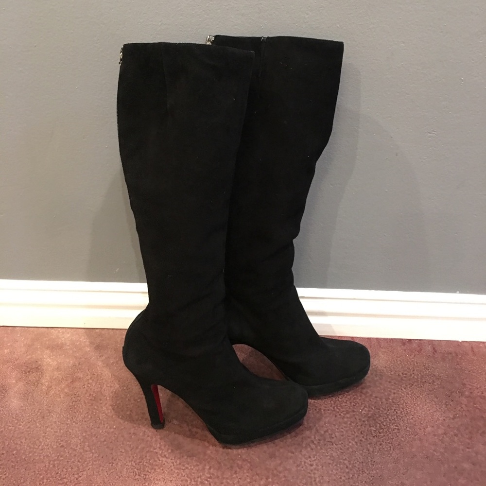 Oh Deer! Suede Knee High Stiletto Boots